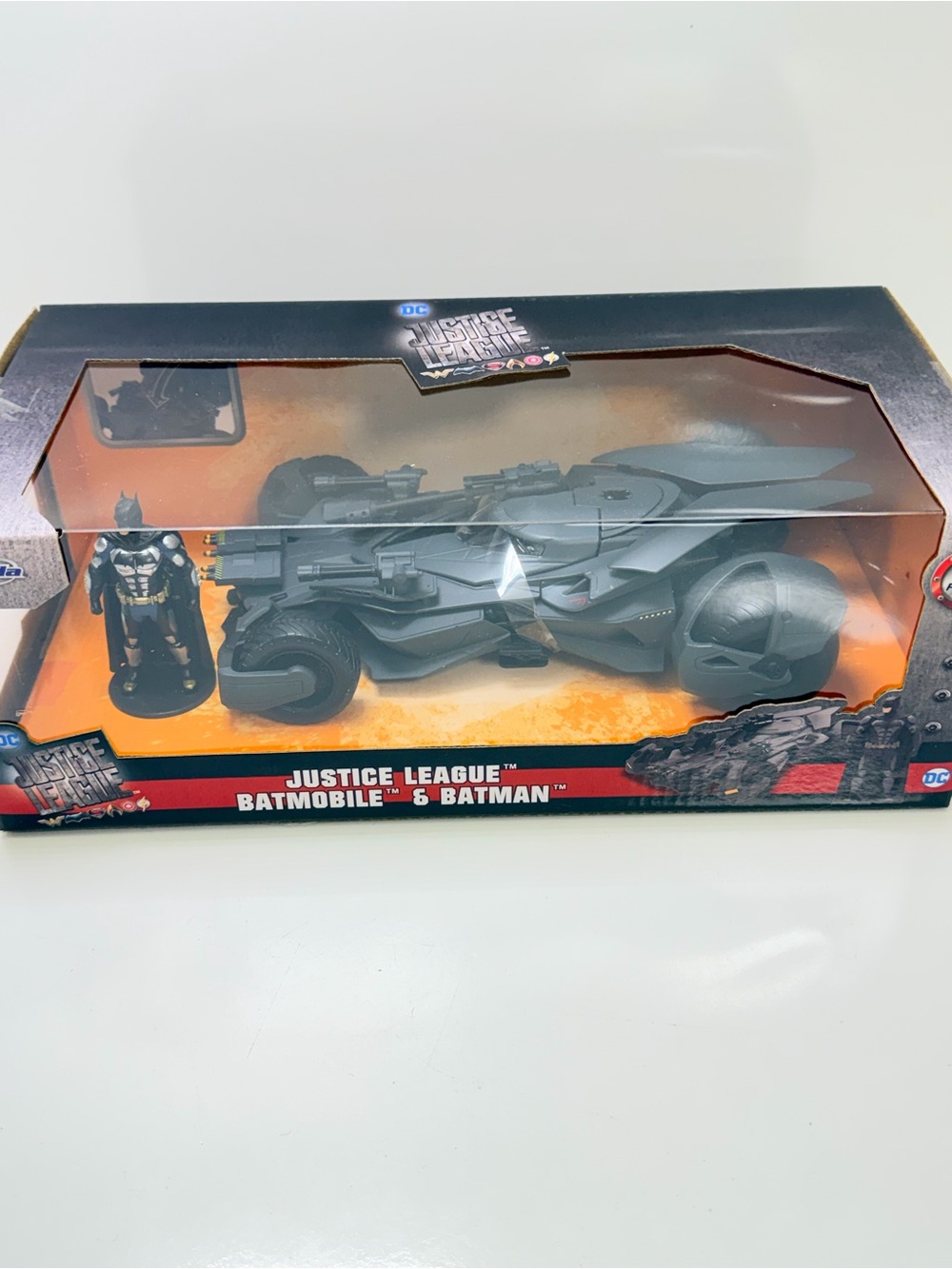 DC Justice League Batmobile with Batman Figure - Gray